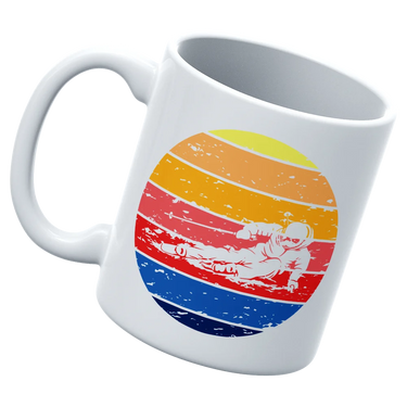 Vintage Skier White Coffee Mug